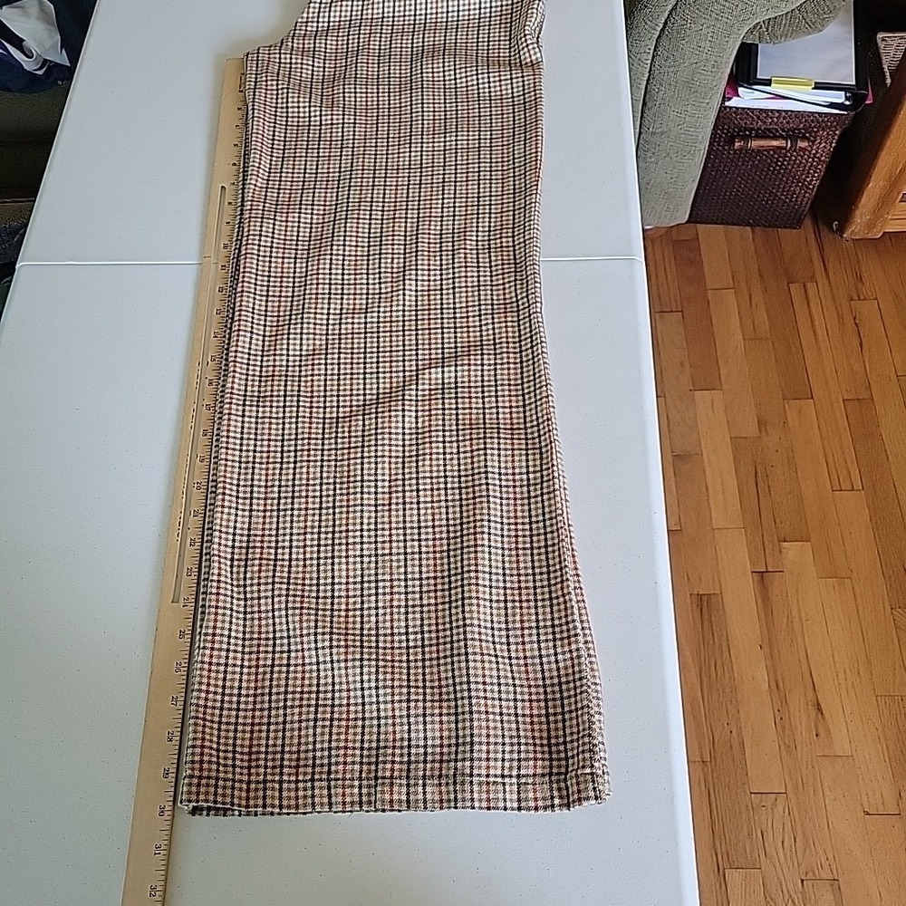 Sundance Brewster Plaid Wide Leg Trouser Pants High Rise Academia Classic Preppy - Picture 12 of 15